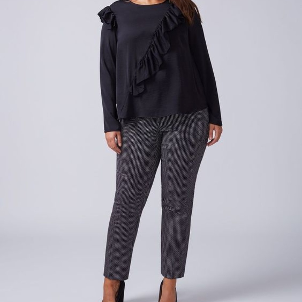 Lane Bryant Allie Straight Leg Jacquard Pants (28P